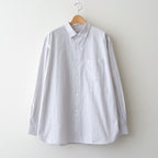 Regular Collar Stripe Wind Shirt #Gray [S26SG086]