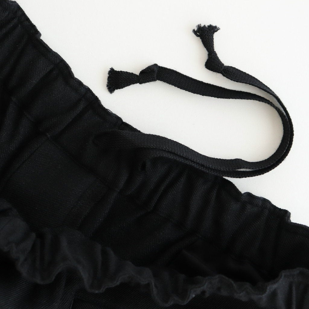 WIDE LEG EASY PANTS #CHAMBRAY BLACK [M25C12PT02C]