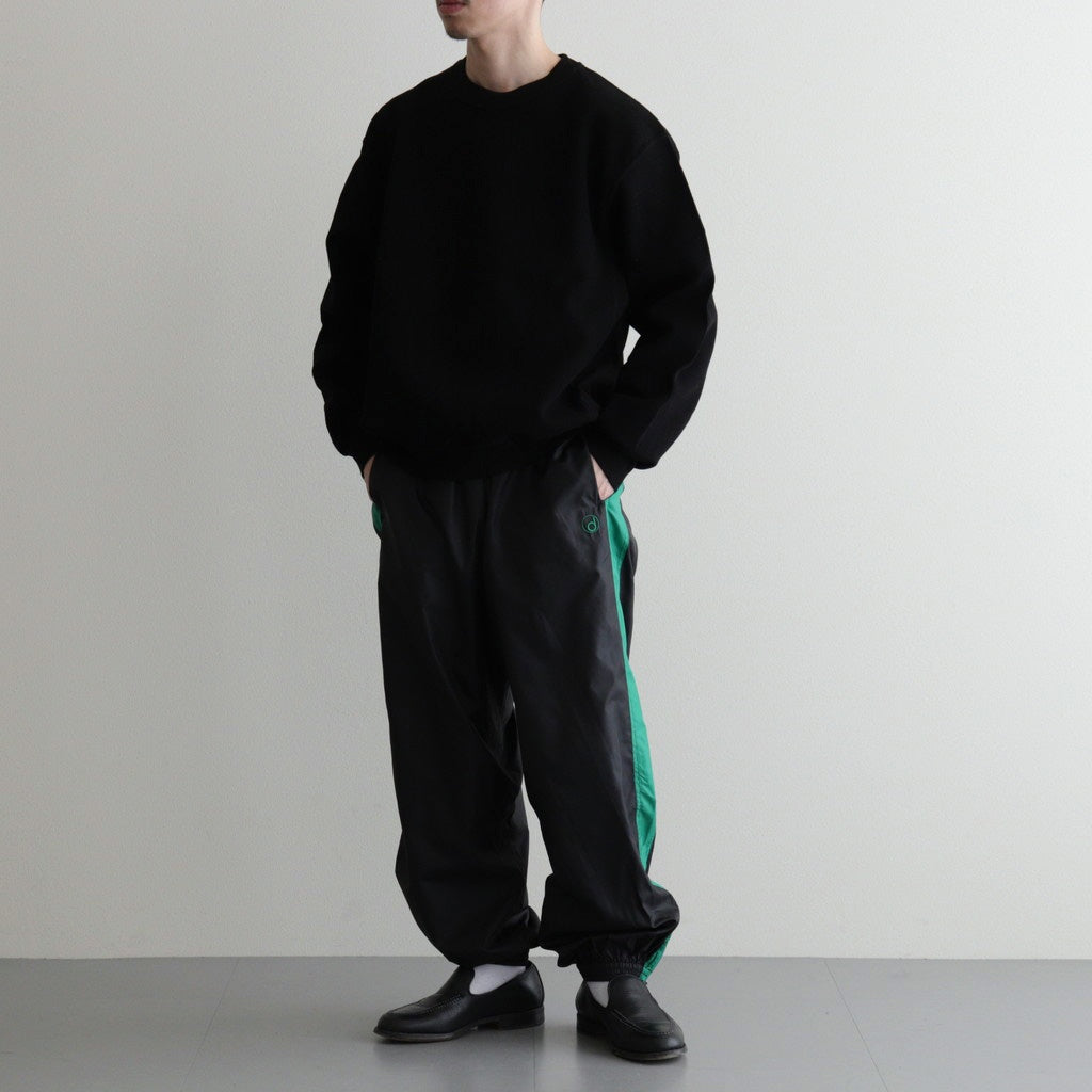 PANEL COLOR TRACK PANTS #BLACK/GRN [DNS26P02]