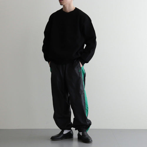 PANEL COLOR TRACK PANTS #BLACK/GRN [DNS26P02]