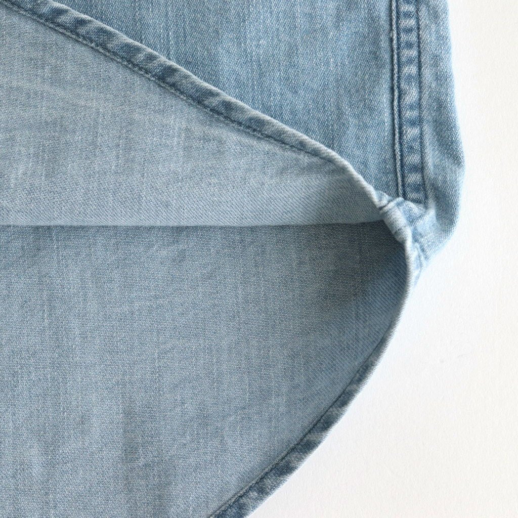 Regular Collar Light Denim Shirt #Indigo Bleach [S25SG087]