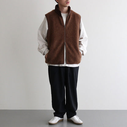 Zip-Up Mohair Vest #Brown [S24FN030]