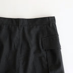 HOPSACK WIDE POCKET TROUSERS #CHARCOAL [PMAT-PT06]