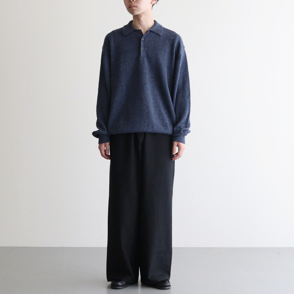 WIDE LEG EASY PANTS #CHAMBRAY BLACK [M25C12PT02C]