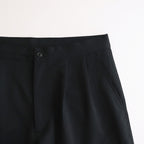 ALPHADRY Double Pleats Shorts #Black [S25SD052]
