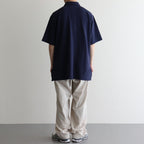 Moss Stitch Field Big Polo #Navy [N25SH091]
