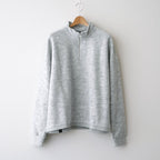 THERMAL FLEECE HALF ZIP TOP #LIGHT GREY [SM62MC002]