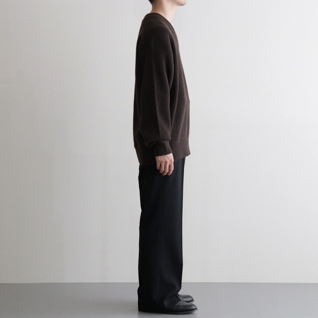 Yak Washi V-neck #Brown×Navy [NEP-AW2518UNI]