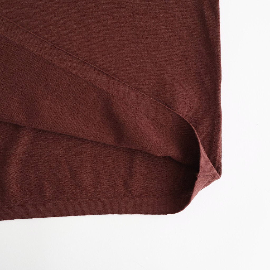 SILK COTTON SKIPPER KNIT #MAROON [26S-BIS-KN66]