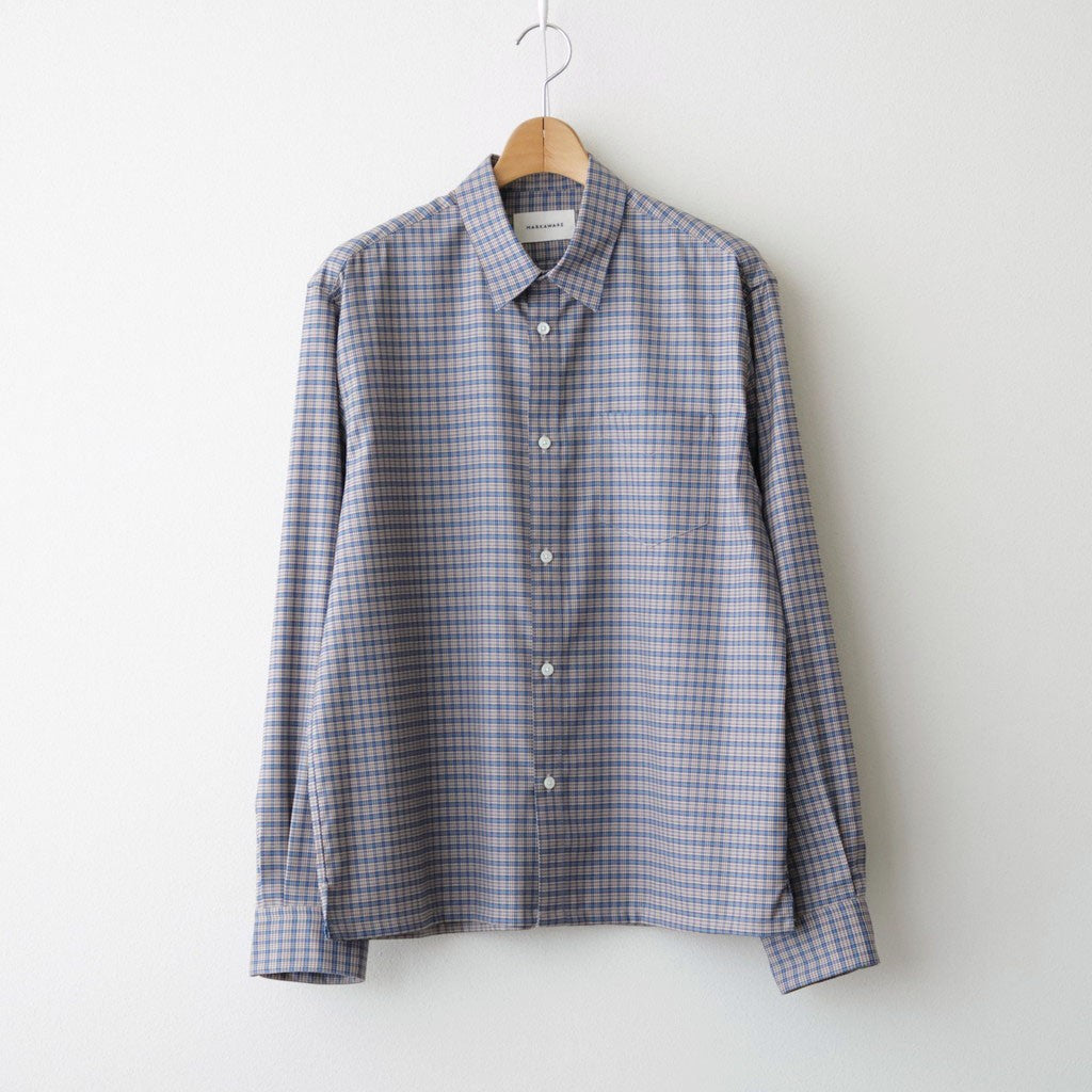 SQUARE SHIRT #BROWN CHECK [A26C11SH02C]