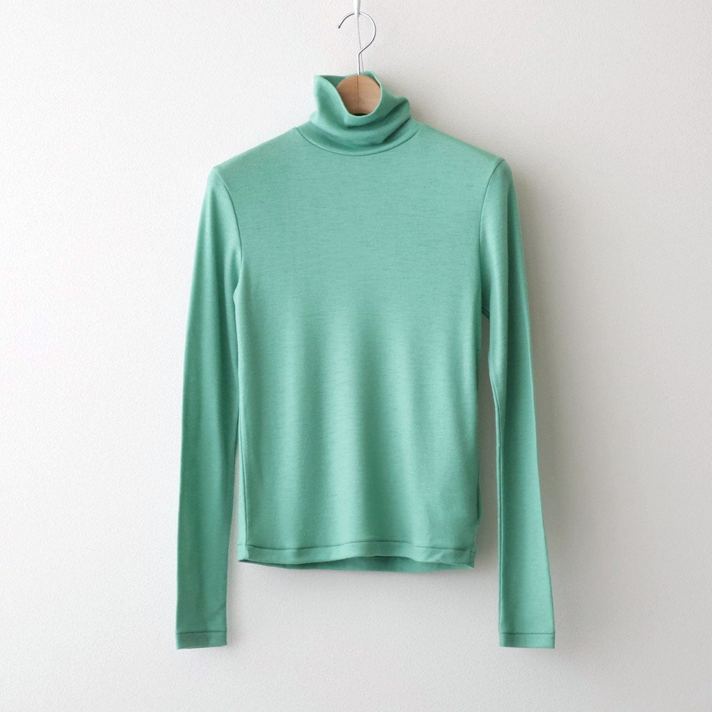 Wool Rib Turtle Neck #FadeGreen [BHSW24F12F26]