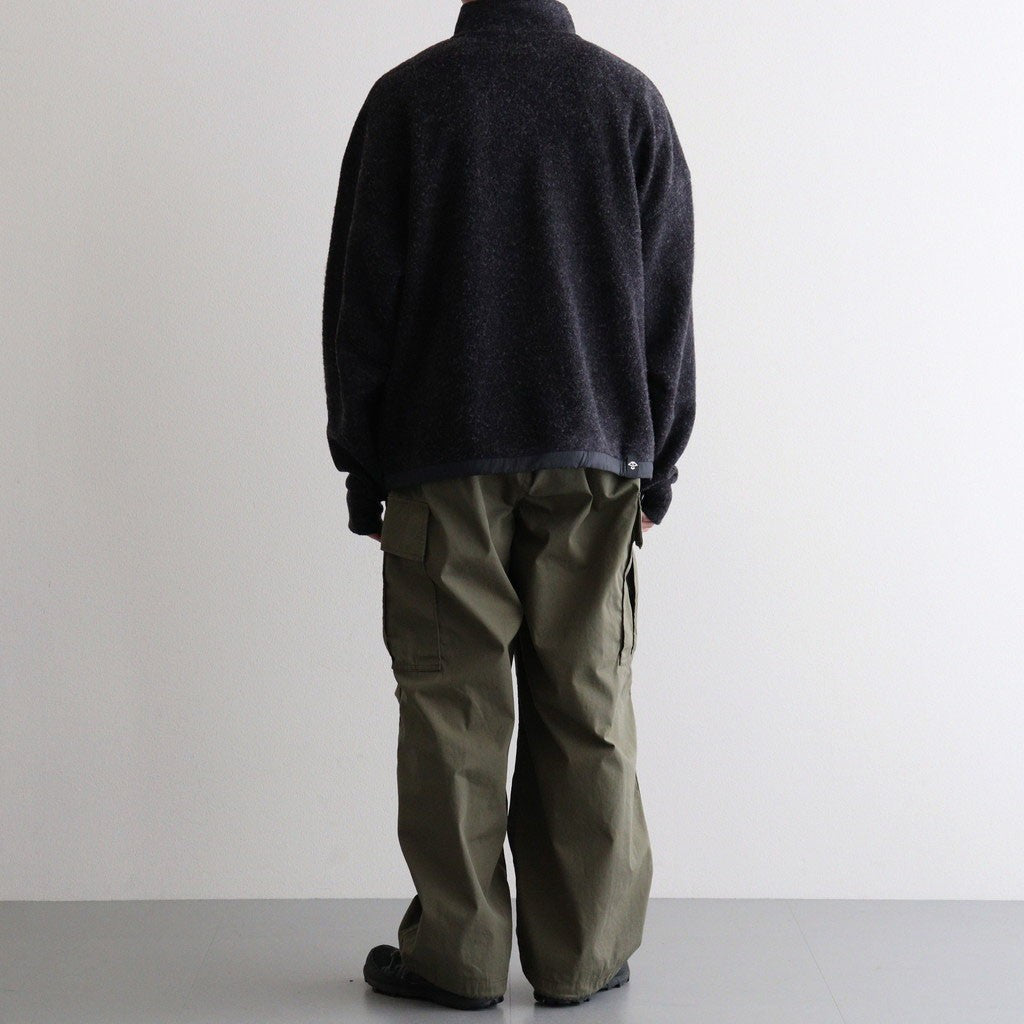 THERMAL FLEECE HALF ZIP TOP #CHARCOAL [SM62MC002]