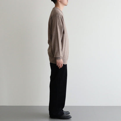 BABY WOOL V NECK #BEIGE [BN-24FM-029]