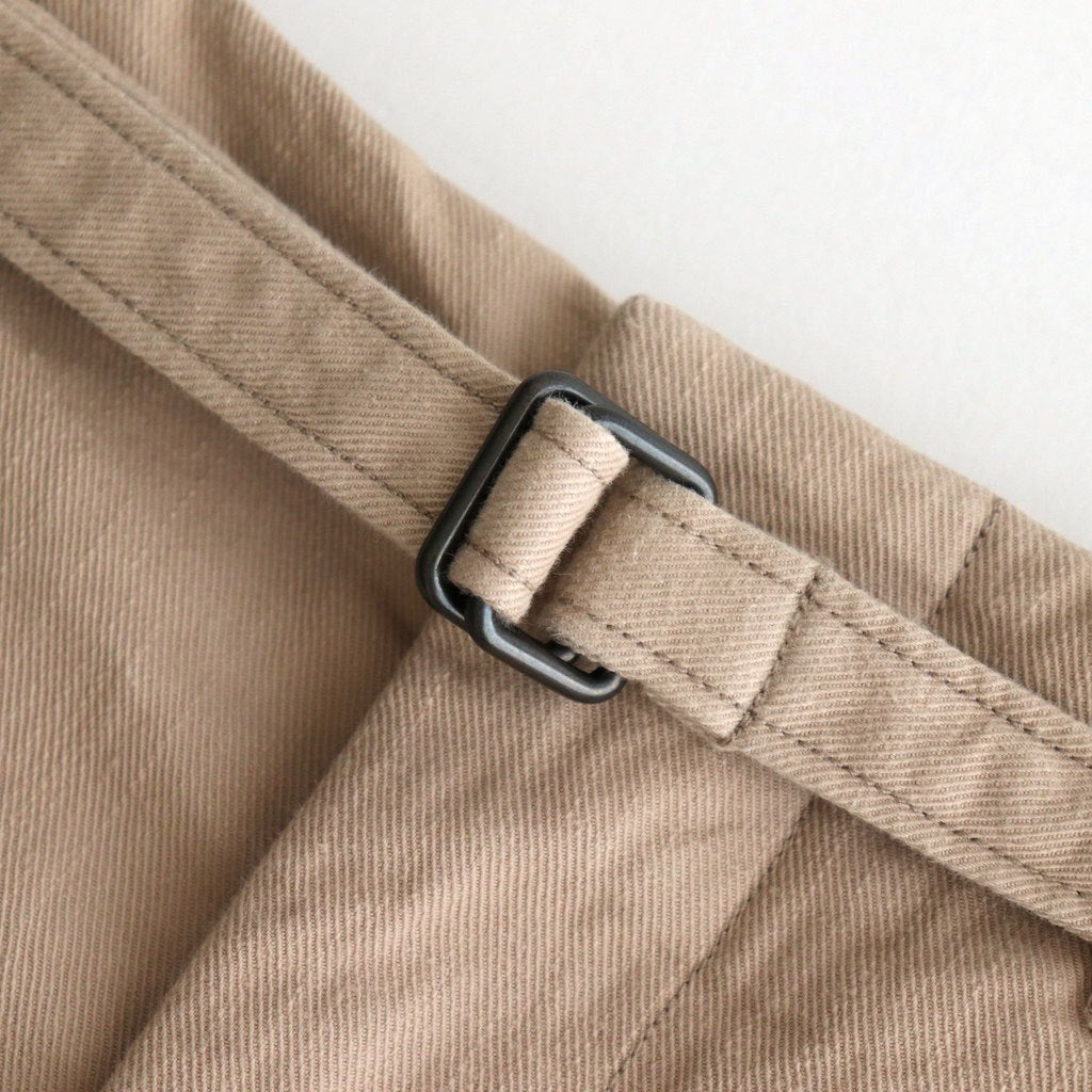 Cotton Serge Belted Skirt #LightBeige [BHSW25F7]