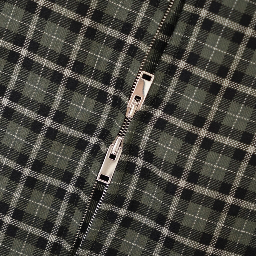 ZIP SHIRT #MOSS GRAY CHECK [A26C17SH03C]