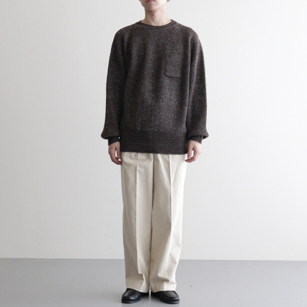 BLENDED KEMPI CREW-NECK SWEATER #BARK [252OJ-KN01]