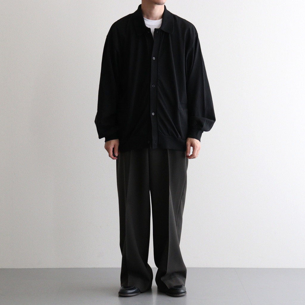 Classic Collared Cardigan #Black [bROOTS26F13]