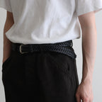 LEATHER MESH BELT #BLACK [PMAT-AC07]