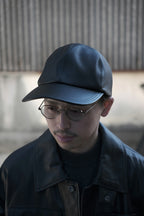 STEERHIDE CURVED VISOR CAP - LAPHROIG (EXCLUSIVE) #BLACK [X01009]