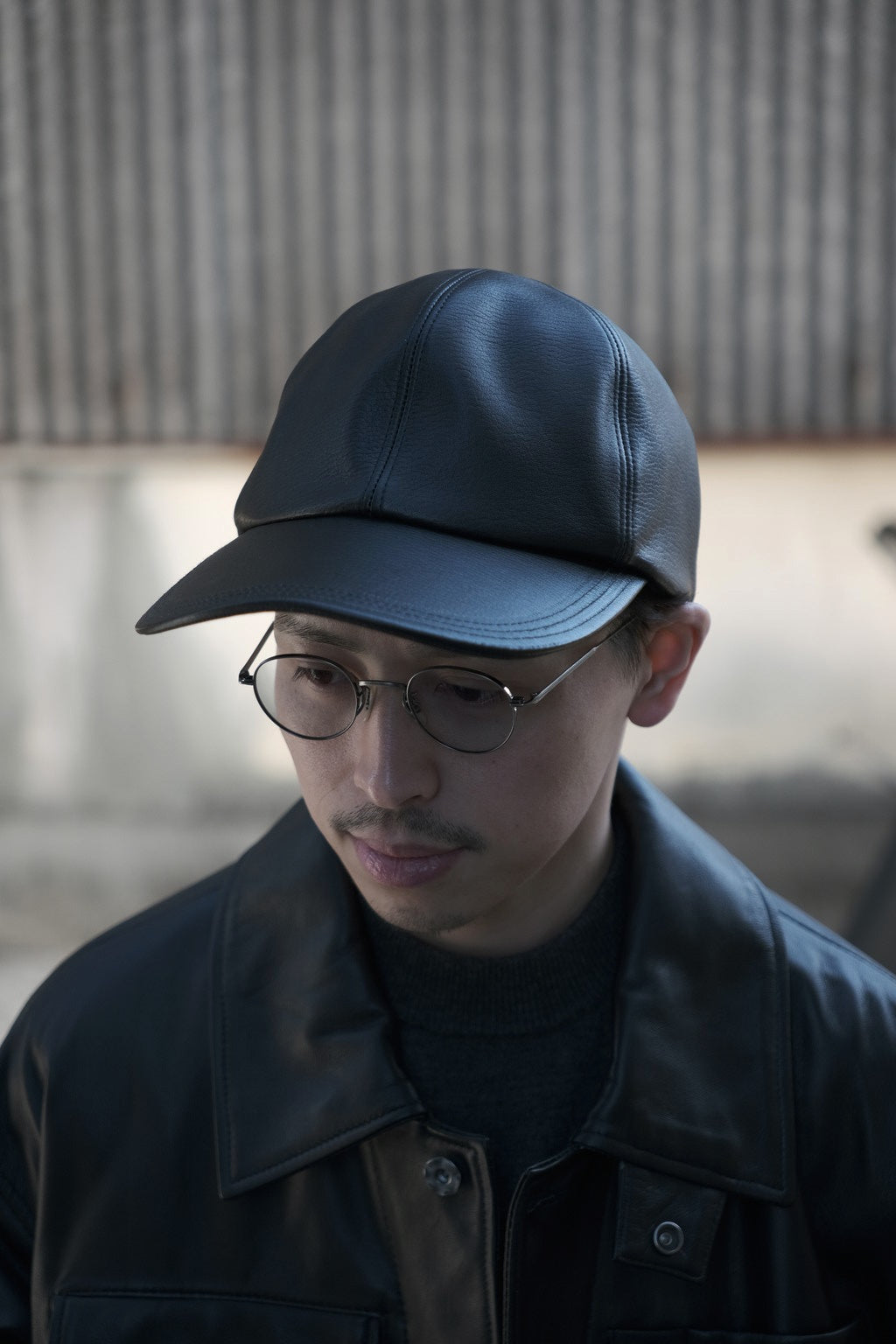 STEERHIDE CURVED VISOR CAP - LAPHROIG (EXCLUSIVE) #BLACK [X01009]