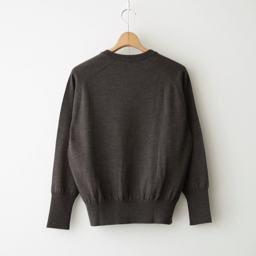 BABY WOOL CREW NECK #BROWN [BN-26FL-021]