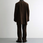MIXED-WALE CORDUROY TAILORED JACKET #BROWN [26W-BIS-JK11]