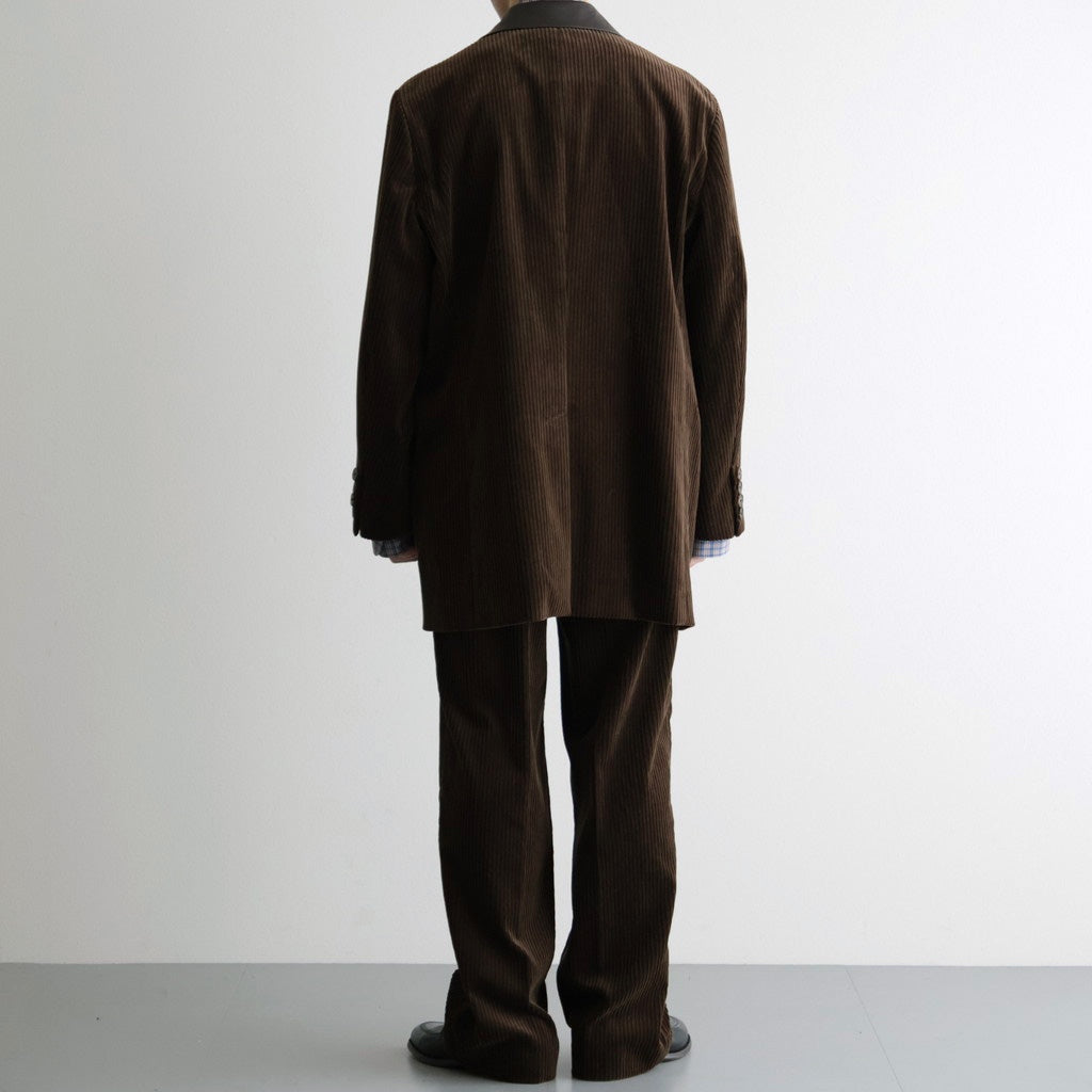 MIXED-WALE CORDUROY TAILORED JACKET #BROWN [26W-BIS-JK11]