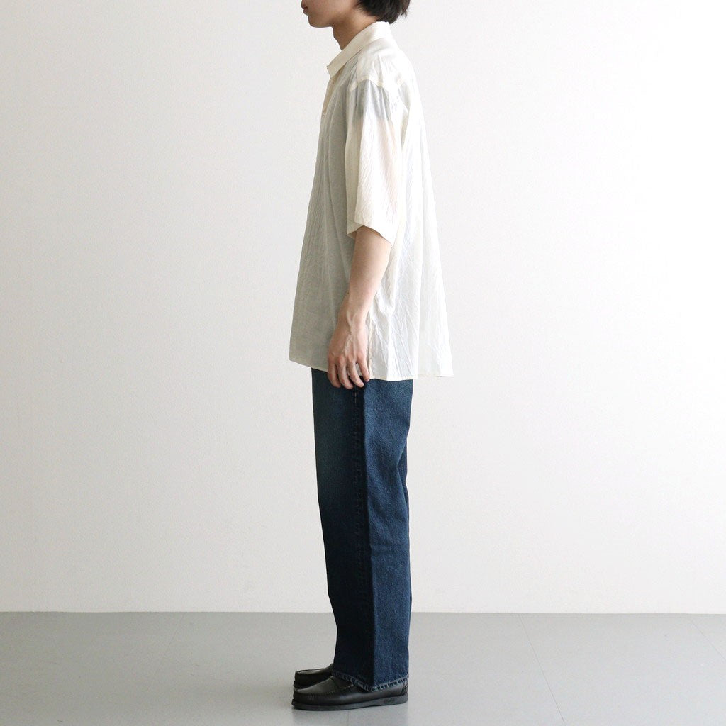 Silk-Co Voile Half-Sleeve Shirt #Ivory [BHS26S036SiCo]