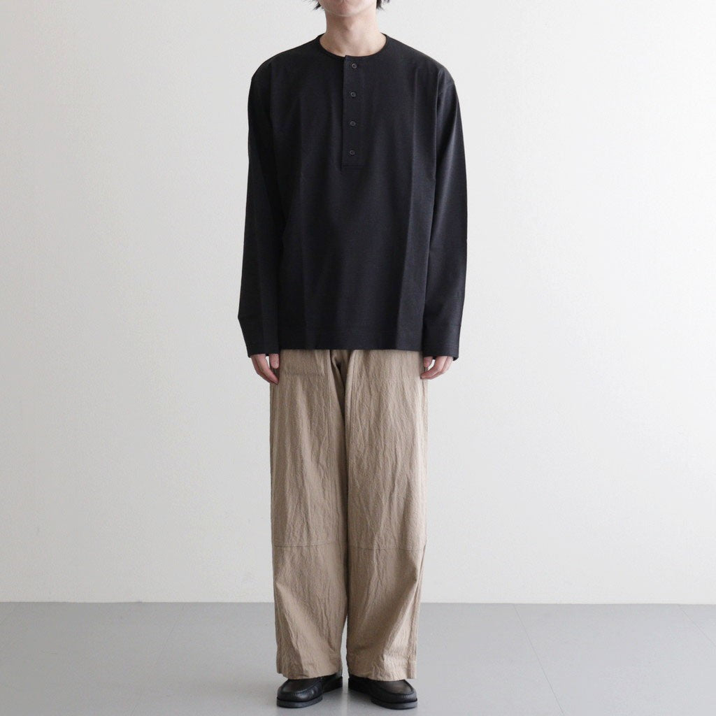 SLUB MIX SLEEPING LONG SLEEVE T-SHIRT #BLACK [BN-26SM-049