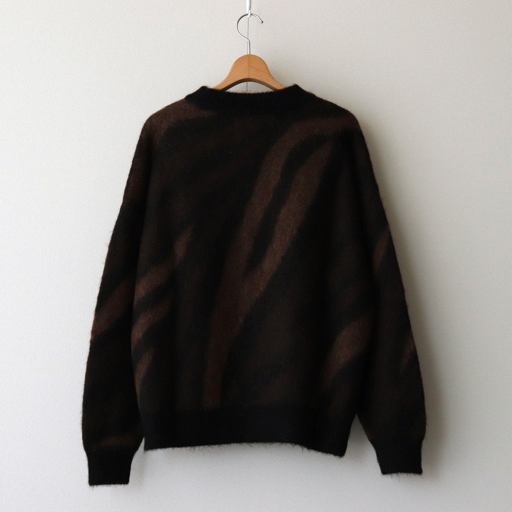 BIAS ZEBRA PATTERN JUMPER #NATURAL BROWN MIX [A24C20SW02C]