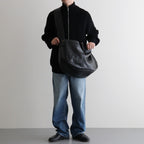 NEWSPAPER BAG L #BLACK [BG-17-C-COW.AN-4]