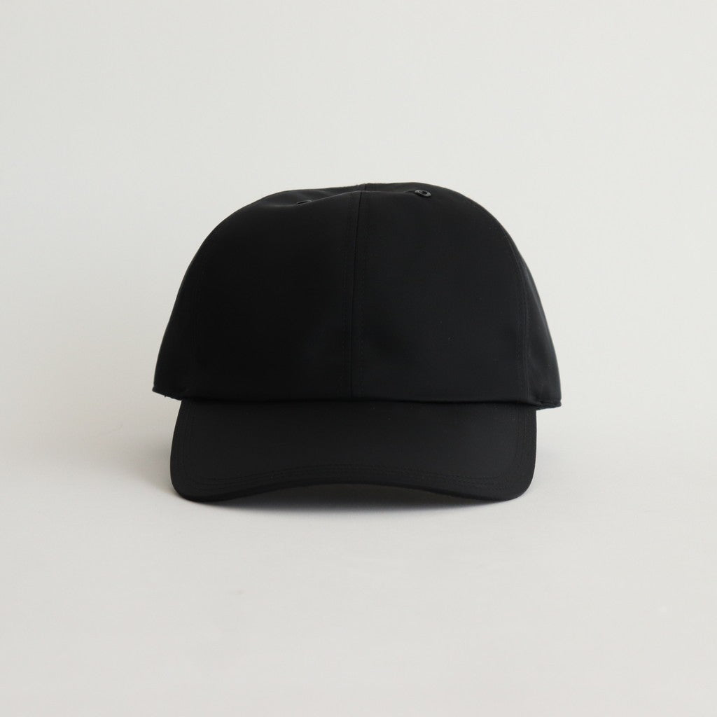 NYLON TWILL CURVED VISOR CAP #BLACK [Y01011]