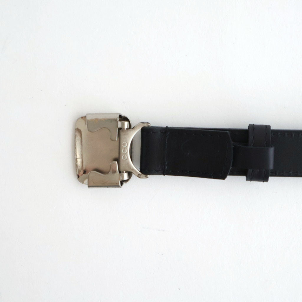 SLIDE BUCKLE BELT #BLACK [AC-16-C-CALF-5]