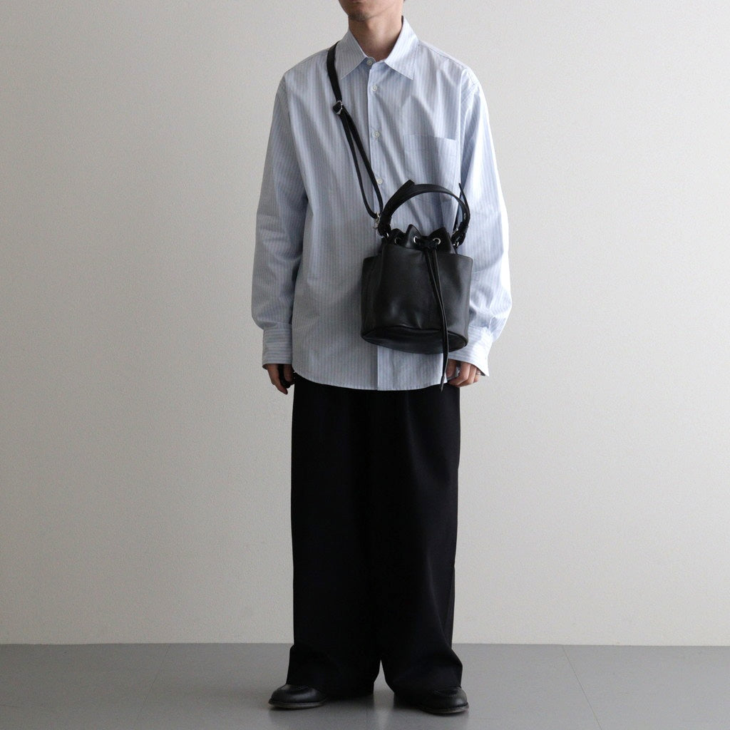 DRAWSTRING BAG #BLACK [BG-48-C-COW-5]