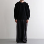 DOUBLE PLEATED BUGGY TROUSERS #CHARCOAL GRAY [M26C06PT01C]