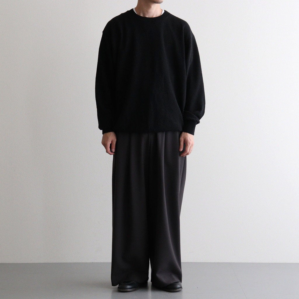 DOUBLE PLEATED BUGGY TROUSERS #CHARCOAL GRAY [M26C06PT01C]