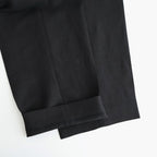 Ramie Tencel 2tuck Wide Tapered Trousers #Black [NEP-SS2604]