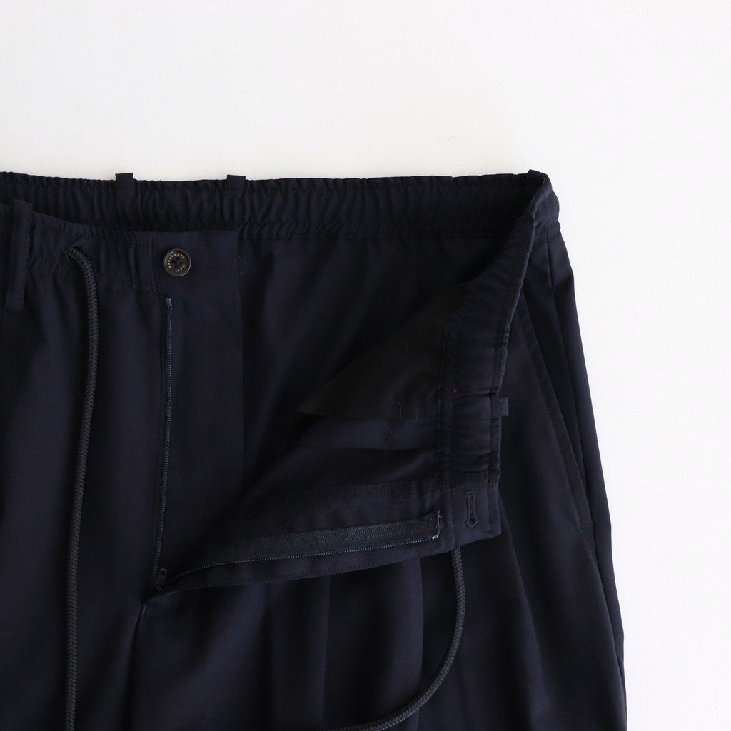 TRIPLE PLEATED EASY TROUSERS #NAVY [A25B03PT01C]