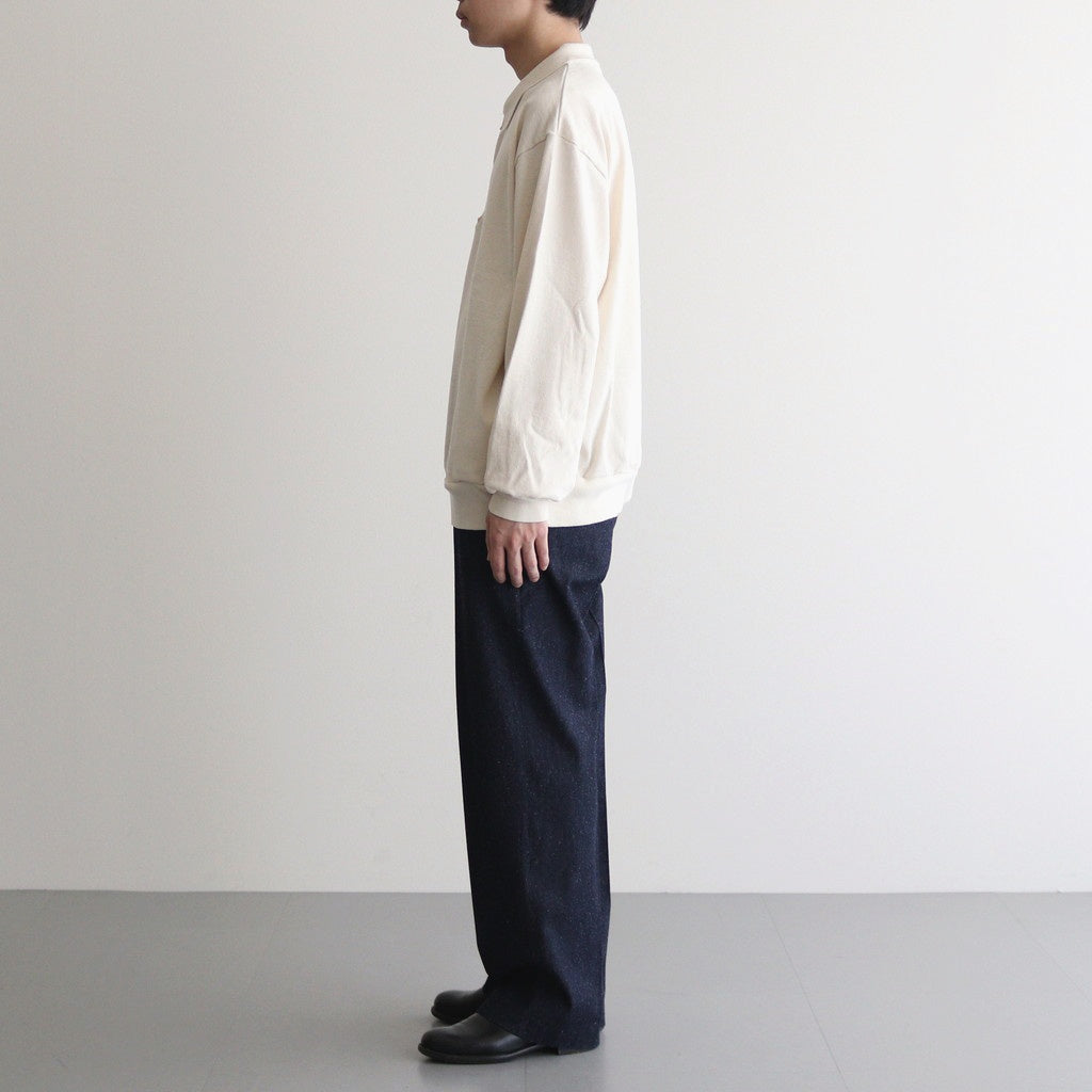 DOUBLE-PLEATED SMARTY TROUSER #INDIGO DENIM [251OJ-PT02]