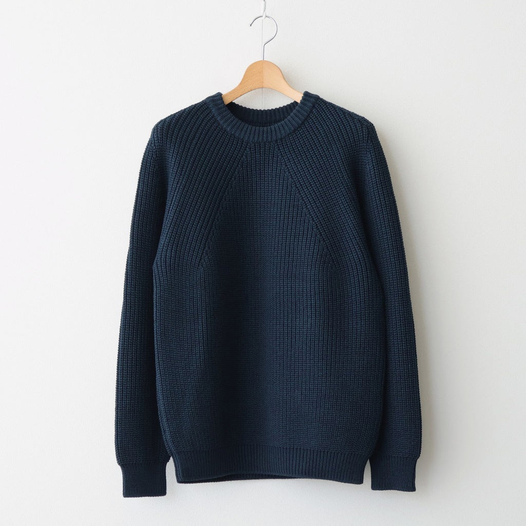 SIGNATURE CREW NECK #DARK GREEN×NAVY [BN-25FM-038]