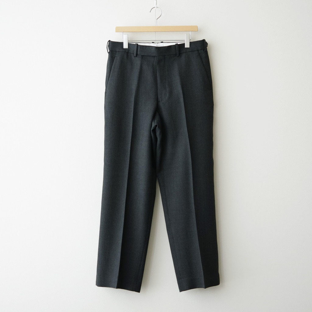 REGULAR FIT STRAIGHT TROUSERS #GRAY BIRD’S-EYE [M26C10PT03C]