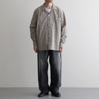 Organic Cotton Rambling Check Shirts Jacket #Beige check [6061-1104]