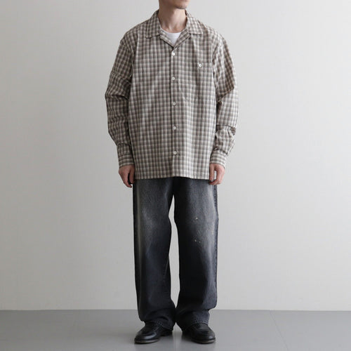 Organic Cotton Rambling Check Shirts Jacket #Beige check [6061-1104]