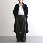 TRIPLE PLEATED EASY TROUSERS #DARK OLIVE [A25A05PT03C]