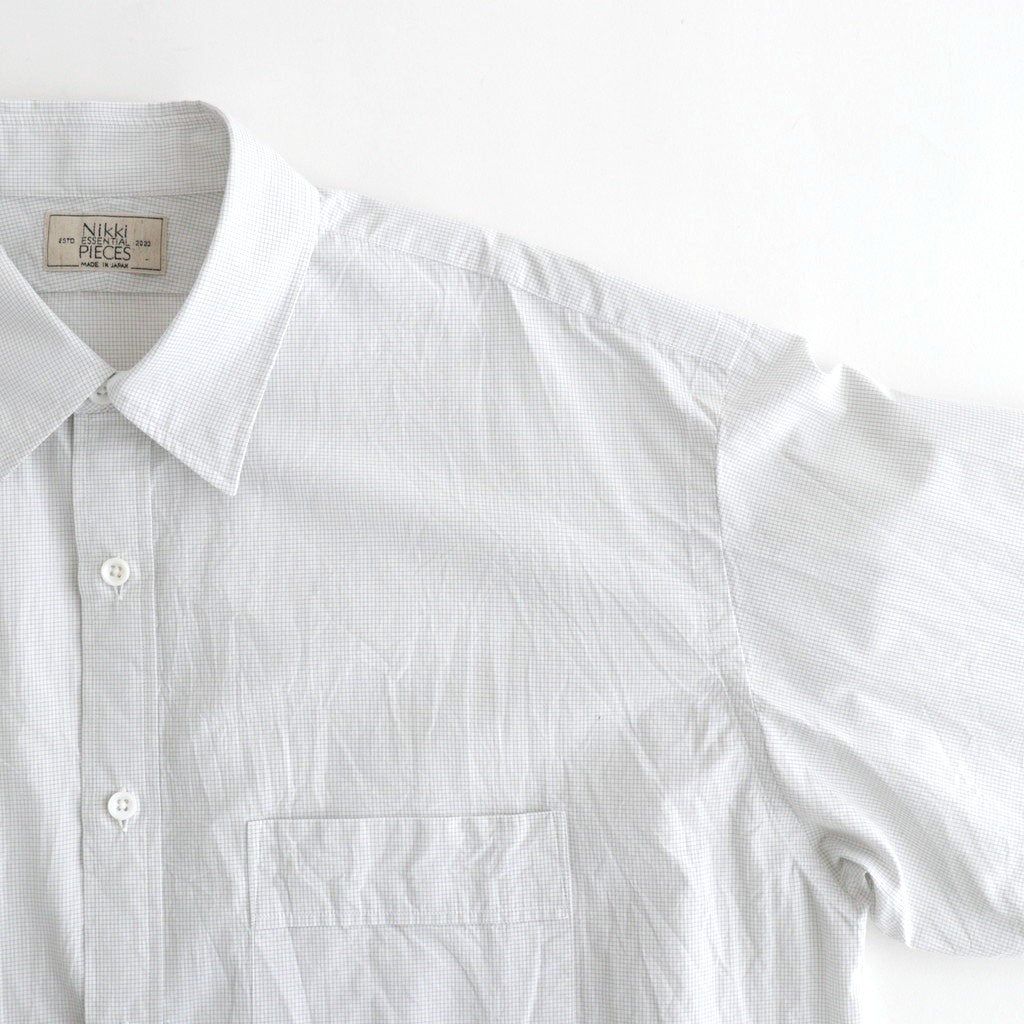 Cottton Silk Check Standard Shirt #White Check [NEP-SS2645]