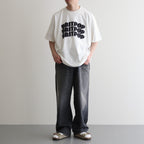 BRITPOP Print Tee WIDE #White×Black-PT [bROOTS25S34A]