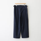 TWO TUCK MILITARY TROUSERS #NAVY STRIPE [M25C07PT01C]