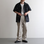 PATINA HERRINGBONE GATHERING TROUSER #BONE [251OJ-PT07]