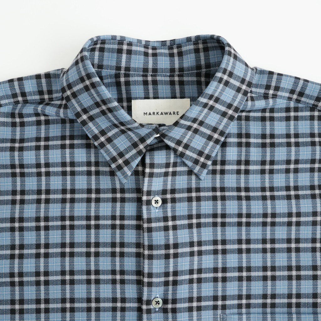 COMFORT FIT SHIRT #BLUE CHECK [A26C17SH02C]