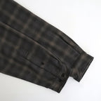 DOUBLE POCKET OPEN COLLAR L/S SHIRT #GRAY CHECK [M25C22SH02C]